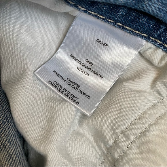 Men’s Silver “Craig” Straight Blue Jeans Size- W28 L34 - Picture 12 of 12